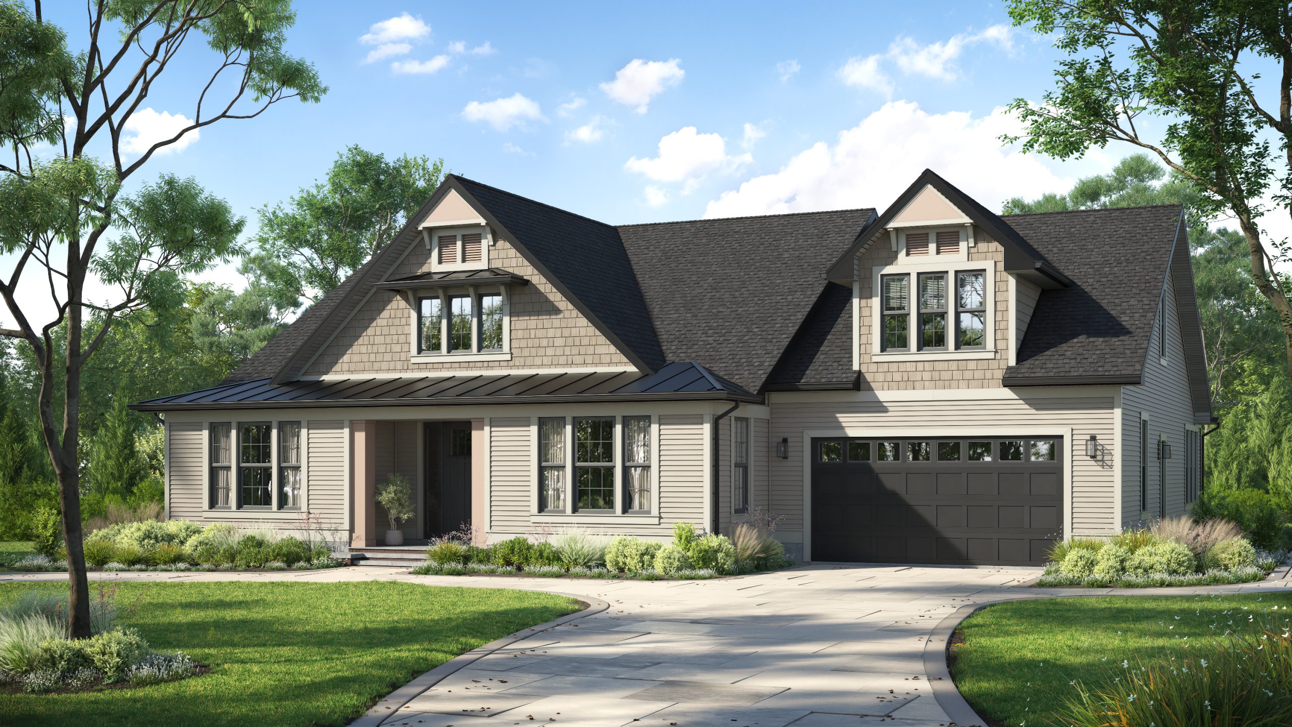 Cumberland floor plan, River Craftsman elevation by Avencia Homes